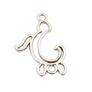 RENSINO Fashion Cut Out Metal Brand Label Custom Metal Charm Jewelry Tags for Necklace Bracelet