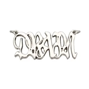 RENSINO Fashion Design Metal Logo Label Custom Silver Pendant Metal Charm Jewelry Tags for Necklace Bracelet