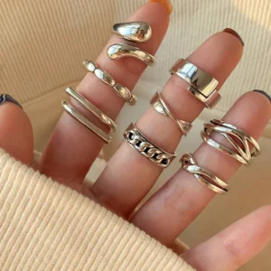 RENSINO Fashion Fine Cool Style Alloy Silver Jewelry Rings Women Men