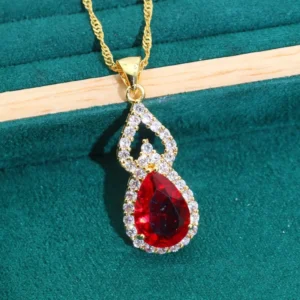 RENSINO Fashion Jewelry 925 Silver Necklace Earrings Ring Zirconia Jewelry Set High Quality Perfect for Christmas