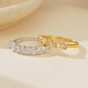 RENSINO Fashion Jewelry 925 Sterling Silver Minimalist Luxury Zircon Ring for Women Silver Wedding Rings Jewelry Factory