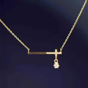 RENSINO Fashion Jewelry 925 Sterling Silver Religious Cross Pendant Necklace Jewelry Women Elegant Simple 925 Silver Necklace