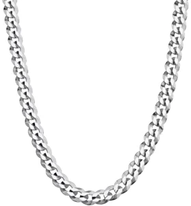 RENSINO Fashion Jewelry 925 Sterling Silver Rhodium Plated 3MM Cuban Chain Necklace for Men