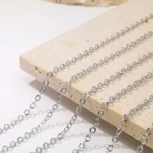 RENSINO Fashion Jewelry Chain Necklace Jewelry Silver 925 Sterling Silver Chain