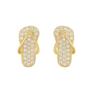 RENSINO Fashion Jewelry Earrings Shiny Alloy Diamond studded Ladies Earrings Simple Personality slippers Earrings