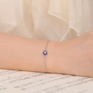 RENSINO Fashion Jewelry Foot Chain Arrivals Enamel Non Tarnish Gold Plated Bracelet Stainless Steel for Woman Evil Eyes Anklet