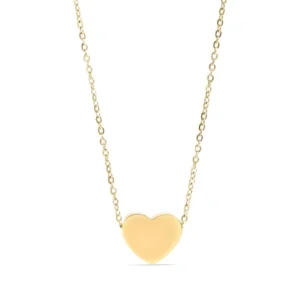 RENSINO Fashion Jewelry Necklace High Polished Blank Heart Necklace Factory Custom Waterproof Jewelry