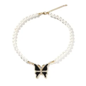 RENSINO Fashion Jewelry Necklaces Pearl Jewelry Set Classic Style Pearl Chains Hip Hop Jewelry Bracelet Anklet