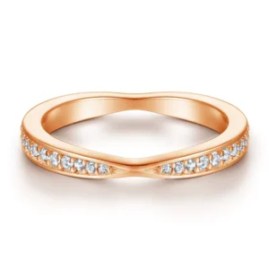 RENSINO Fashion Jewelry Temperament Simple Zircon 925 Sterling Silver Rings
