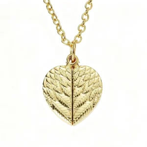 RENSINO Fashion Metal Single Sided Necklace Sublimation Heart Shape Silver Gold Blank Jewelry Blanks Sublimation Pendant Necklace