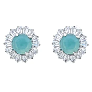 RENSINO Fashion S925 Silver Flower Shape Earrings Luxury Retro High Grade Exquisite Jewelry for Europe and United States