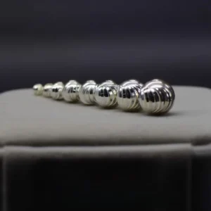 RENSINO Fashion S925 Sterling Silver Charm Bead Bracelet Spacer Ball Beads for Jewelry Making DIY