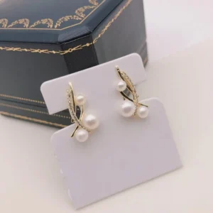 RENSINO Fashion Silver Jewelry 925 Earrings Pearl Earrings for Jewelry