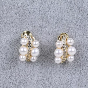 RENSINO Fashion Silver Jewelry 925 Earrings with Pearl