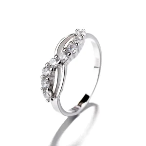RENSINO Fashion Silver Jewelry 925 Sterling Finger Rings Celebrity Pure Silver Wedding Ring