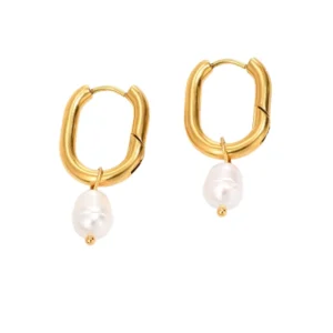 RENSINO Fashion Simple Round Shape Hoop Earrings Silver Plated Zircon for Women