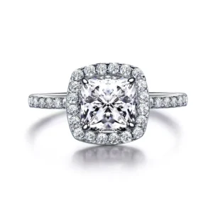 RENSINO Fashion Sterling Silver Engagement Rings Luxurious Handmade Rings Sapphire for Wedding Cubic Zirconia Rings