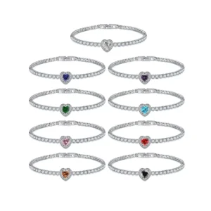 RENSINO Fashion Sweet Fresh New Style Bracelet Copper Inlaid Micro-Inlaid Zircon Flower Bow Heart Full Diamond Bracelet for Women
