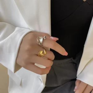 RENSINO Fashion Waterdrop Shape Custom Jewelry Factory Price Silver 925 Ring Women