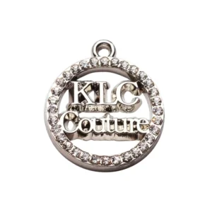 RENSINO Fashion Women Metal Jewelry Charms Customized Hollow Silver Logo Crystal Pendant for Necklace