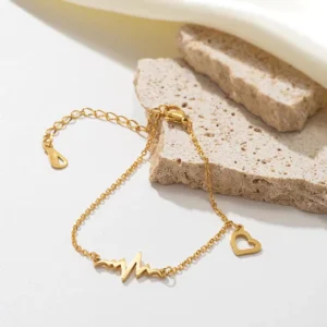RENSINO FashionCustomized Stainless Charm Chain Anklets for Women Jewelry Anklets