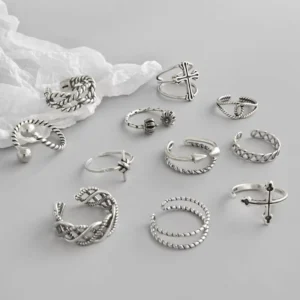 RENSINO Fashionable 925 Sterling Silver Jewelry Stylish Trendy FSR359 Ring