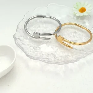 RENSINO Fashionable Colorfast Waterproof Stainless Steel Peach Heart Bracelet Jewelry Internet Famous Same Sweet Heart Colored Bracelet