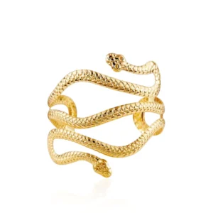 RENSINO Fashionable Jewelry European and American Punk Metal Exaggerated Snake-shaped Arm Ring
