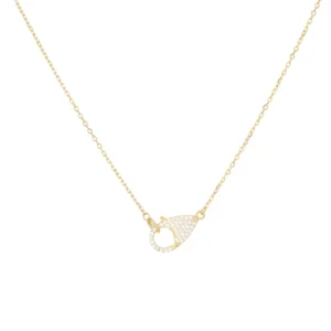RENSINO Fashionable Zircon Lobster Clasp 925 Sterling Silver Pendant Necklace For Women