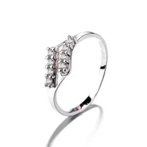 RENSINO Fine Diamond Sterling Silver Ring 925 Jewelry Clear Zircon Ring With Custom Design