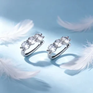 RENSINO Fine Earrings in 925 Silver for Women Luxury Design with Cubic Zirconia Earrings with Bulk Discount
