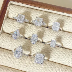RENSINO Fine Jewelry 925 Silver 5A 8A High Quality Cz Wedding Diamond Rings Luxury Sparking Women Cubic Zircon Engagement Ring