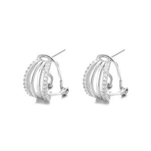 RENSINO Fine Jewelry 925 Silver Earrings Simple