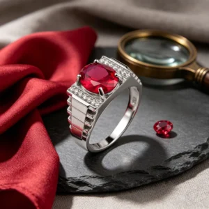 RENSINO Fine Jewelry 925 Sterling Silver Ring Platinum Plated Great As Couple Ring