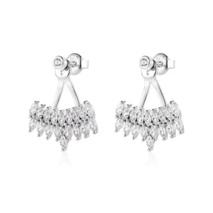 RENSINO Fine Jewelry Dainty Sterling Silver Vintage Earring for Women