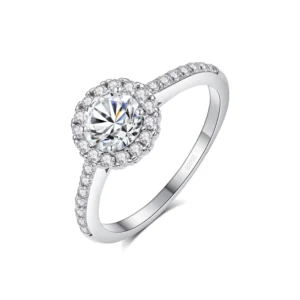 RENSINO Fine Jewelry Luxury 925 Sterling Silver Clear Zircon Wedding Ring Full Diamond Rings for Valentine’s Day Gift