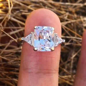 RENSINO Fine Jewelry S925 Sterling Silver Ring Sparkling Radiant 4A Cubic Zircon Ring for Women Wedding Engagement Finger Ring Jewelry