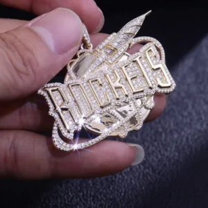 RENSINO Fine JewelryPass Diamond Tester Vvs Moissanite Hip Hop Pendant Factory Outlet White Gold 925 Silver Iced Out Pendant Necklace