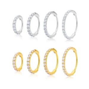 RENSINO G23 F136 Titanium Piercing Nose Ring Hoop 14G Septum Ring Ear Tragus Cartilage Helix Conch Earring Body Piercing Jewelry