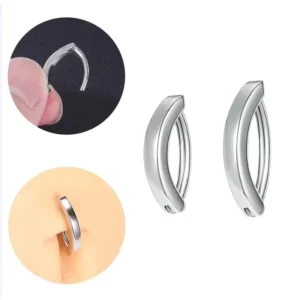 RENSINO G23 Titanium Alloy Navel Buckle Universal Belly Button Ring Glossy Geometric Shape Unisex Body Piercing Body Jewelry Wedding Gift