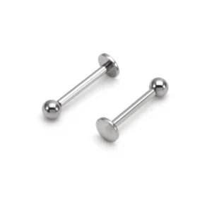 RENSINO G23 Titanium Children’s Zircon Gold Plated Ear Studs Ball Perforated Lip Studs ASTM F136 Body Piercing Jewelry Gift