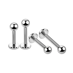 RENSINO G23 Titanium External Thread Lip Ring ASTM F136 Round Ball Earrings Fashion Women’s Lip Ear Bone Body Piercing Accessories