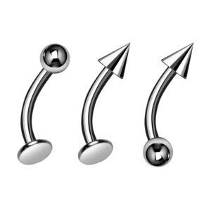 RENSINO G23 Titanium Eyebrow Ring New Internal Thread Flat Flat Pointed Conical Ball Inner Teeth Fashionable Body Puncture Clavicle