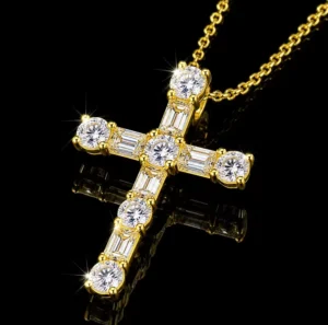 RENSINO GRA Certificate 925 Silver Pendant Round Cut Moissanite Prong Setting Pendant Women Holiday Gift Everyday Pendant Necklace