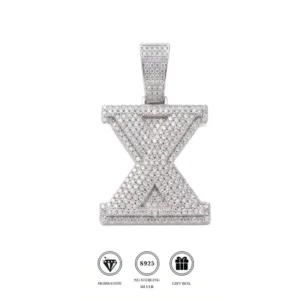 RENSINO GRA Moissanite Iced Out Letter Pendant S925 Silver Custom Hip Hop Initial Charm Jewelry with Multiple Plating Options