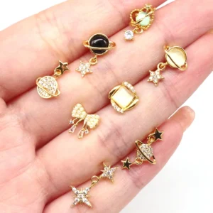RENSINO Gaby New Arrival Cute Bear Nose Stainless Steel Piercing Dangle Gold Plated Nose Ring and Body Jewelry