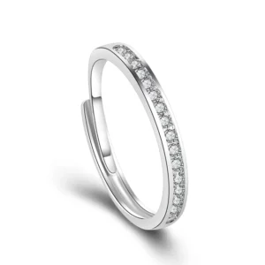RENSINO Genuine 925 Sterling Silver Women Wedding Engagement Rings