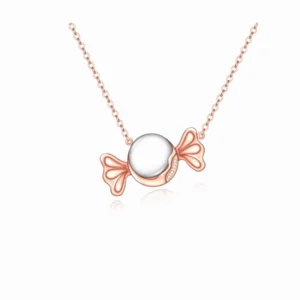 RENSINO Girls Accessories Jewelry 925 Sterling Silver Cute Candy Style Pendant Necklace