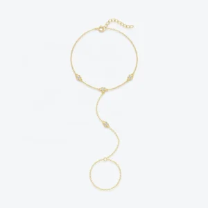 RENSINO Glowluxe Luxury 925 Sterling Silver Anklets Fine Foot Chain Jewelry with Gold Plating and Zircon Anklet Jewelry