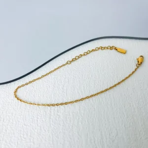 RENSINO Gold Color Stainless Steel Classic Minimalist Delicate Chain Anklet Women Daily Wear Vacation Beach Party Trendy Gift